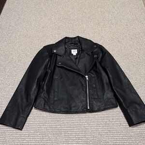 Gap Kids Black Leather Jacket
